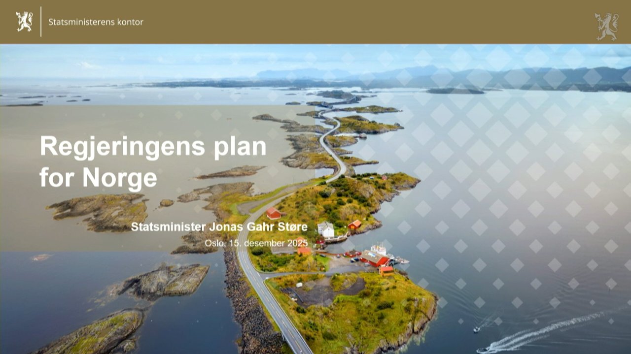Lansering av Regjeringens plan for Norge